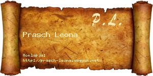 Prasch Leona névjegykártya